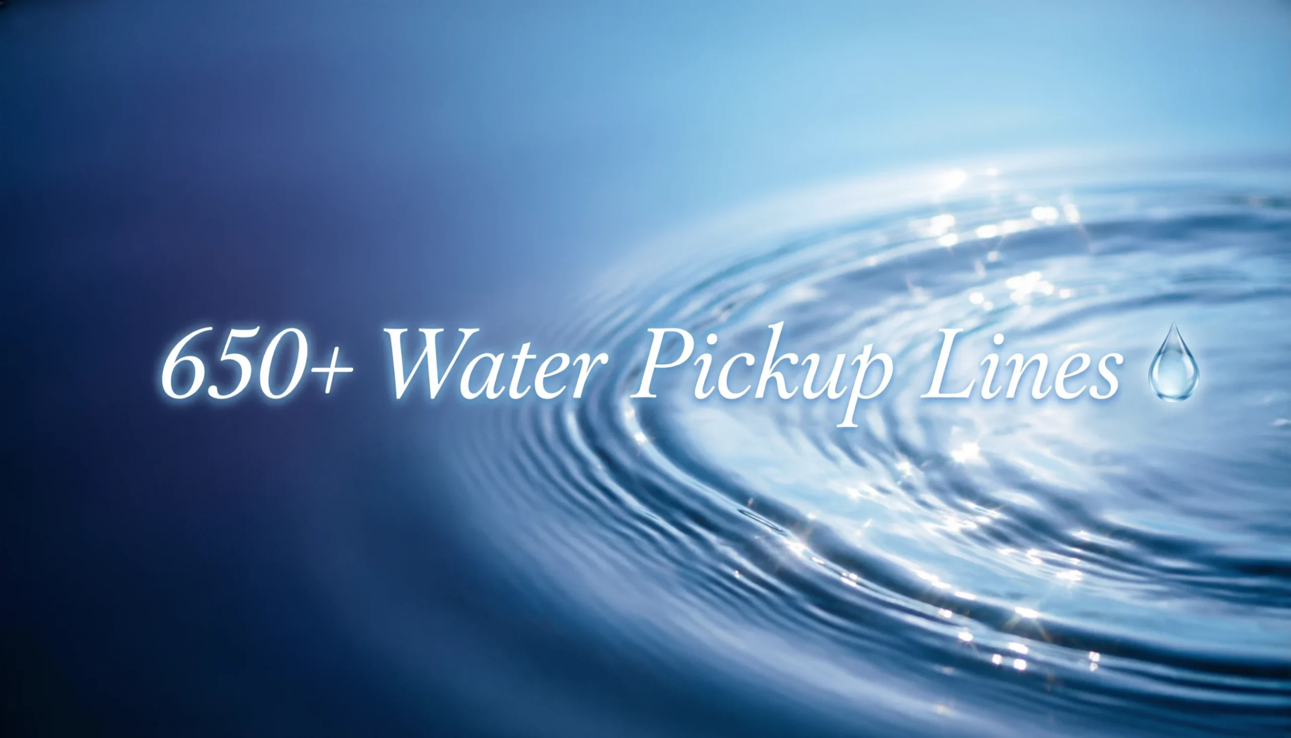 Water Pickup Lines
