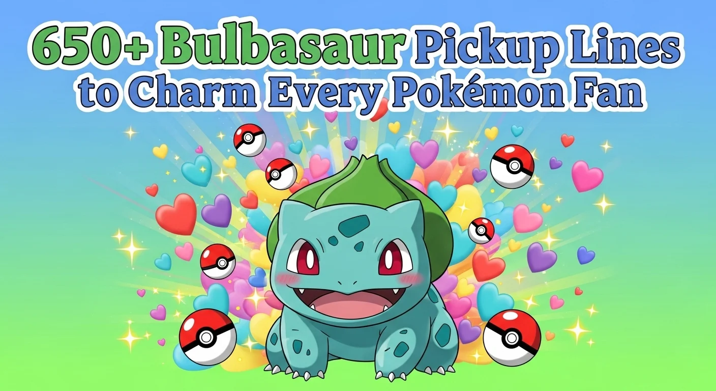 Bulbasaur Pickup Lines