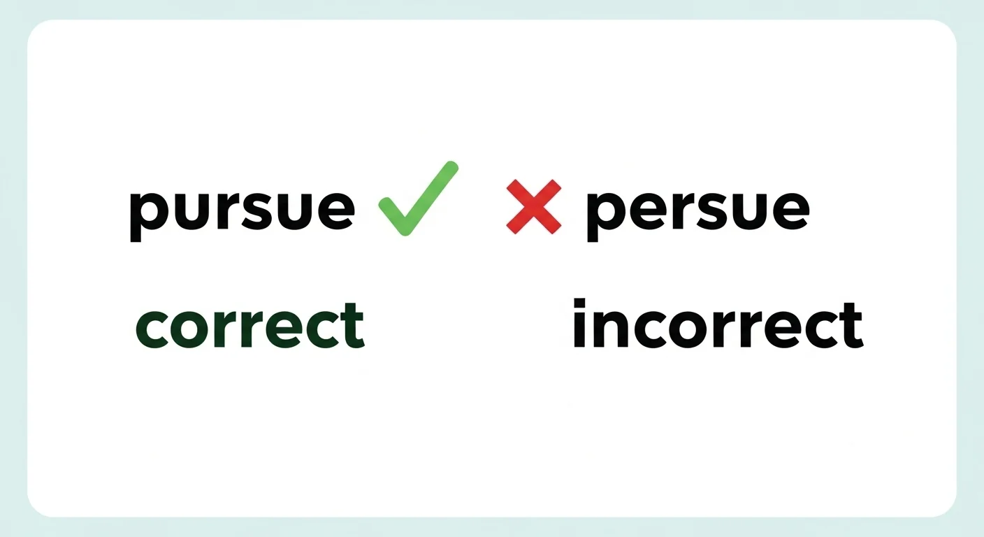 persue vs pursue