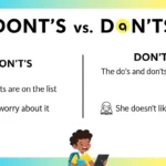 donts or don’ts