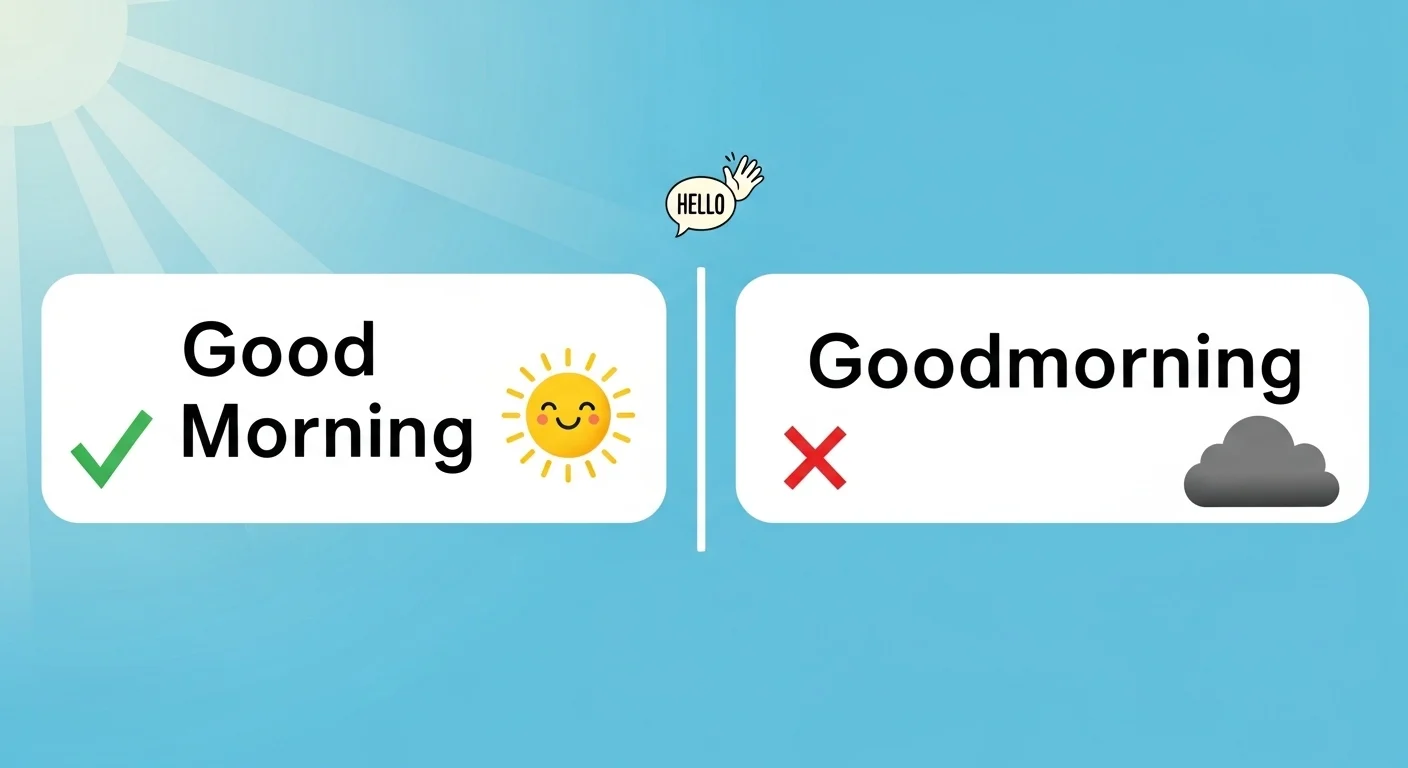 goodmorning vs good morning