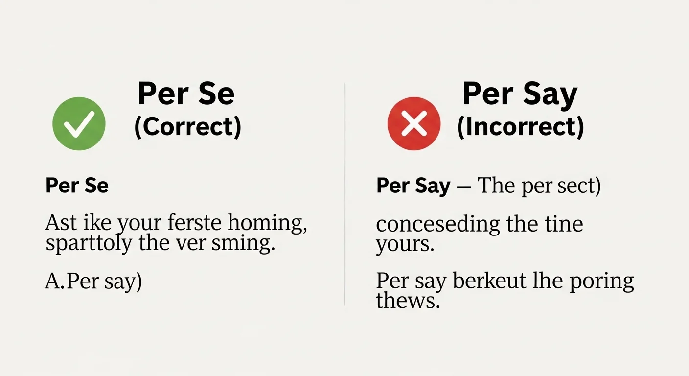 per se vs per say