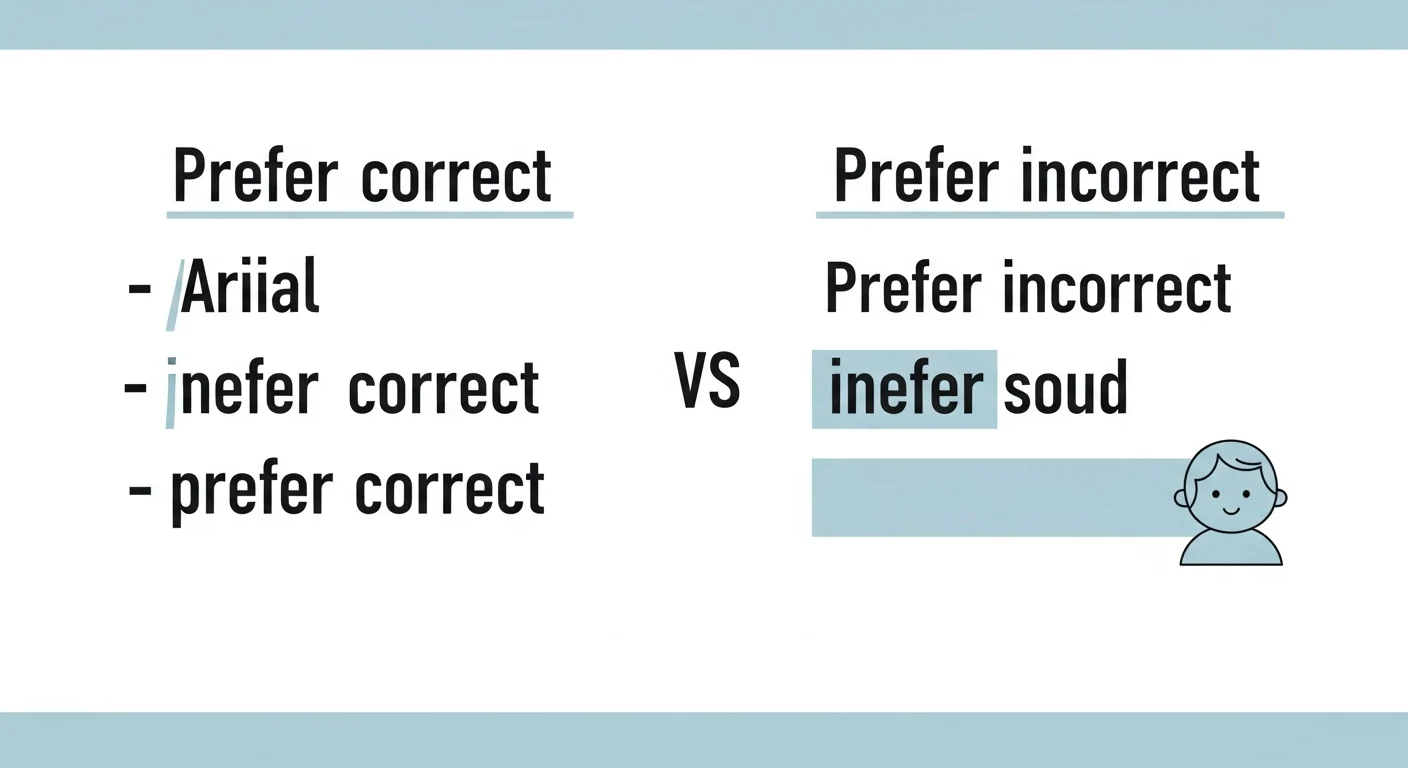 perfer vs prefer