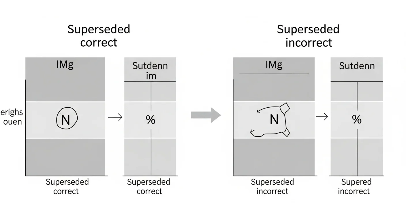 superseded vs superceded