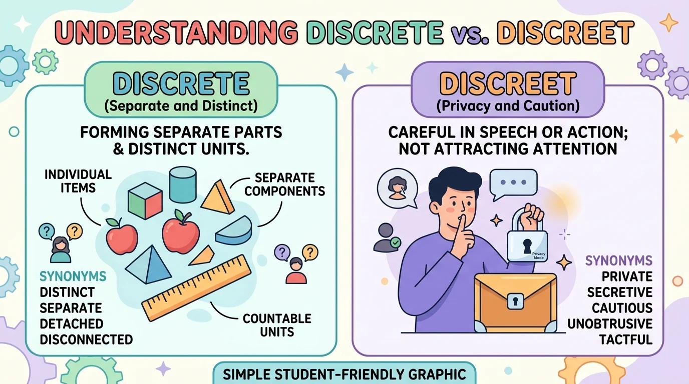 discrete vs discreet