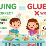 glueing or gluing