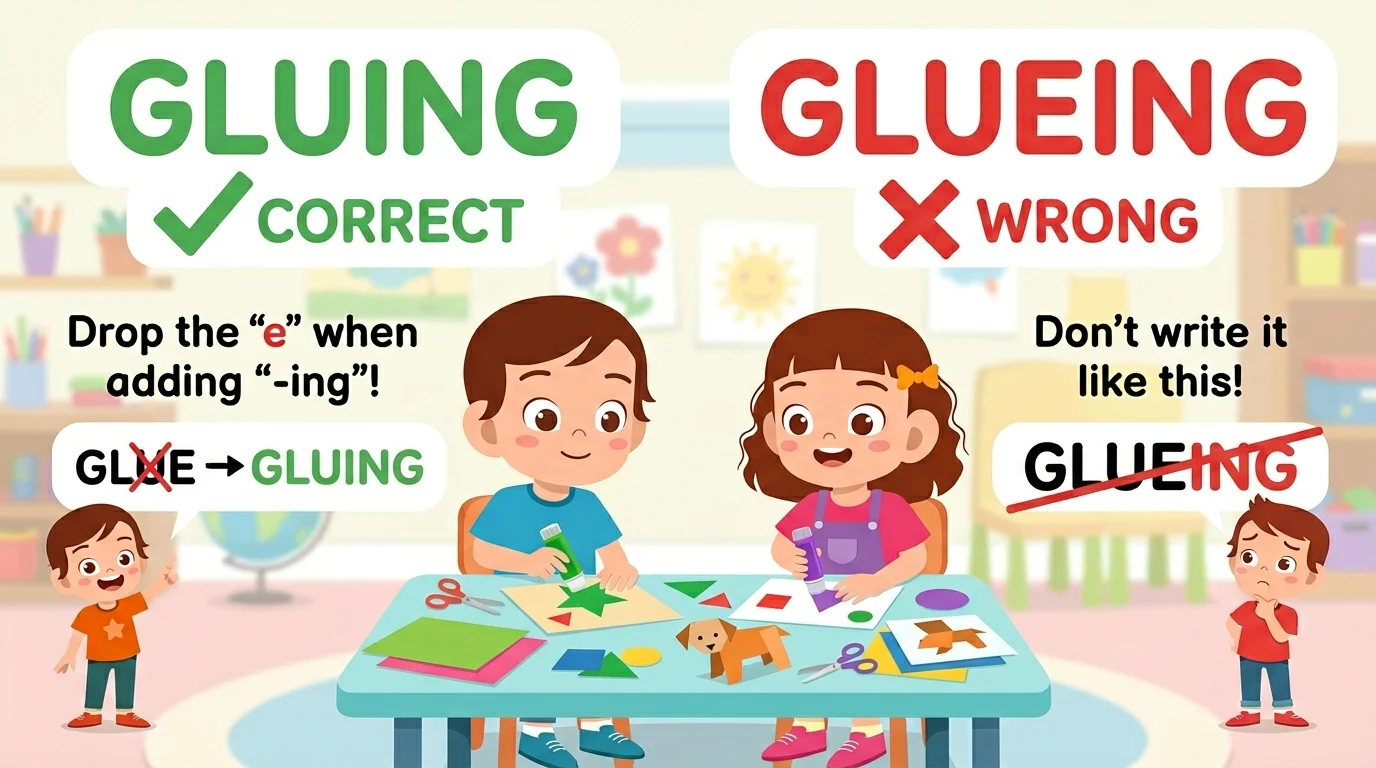 glueing or gluing