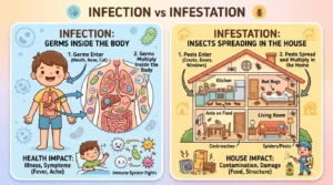 infection vs infestation