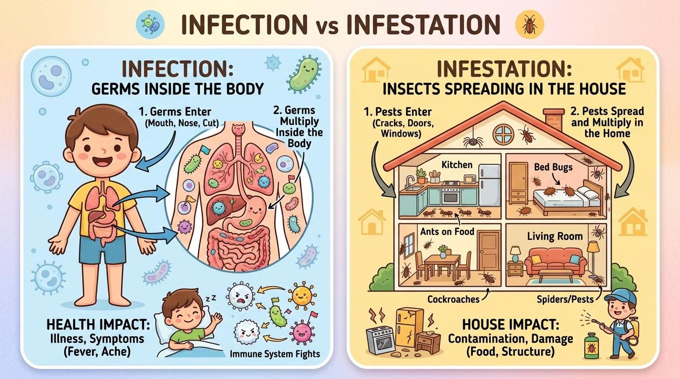 infection vs infestation