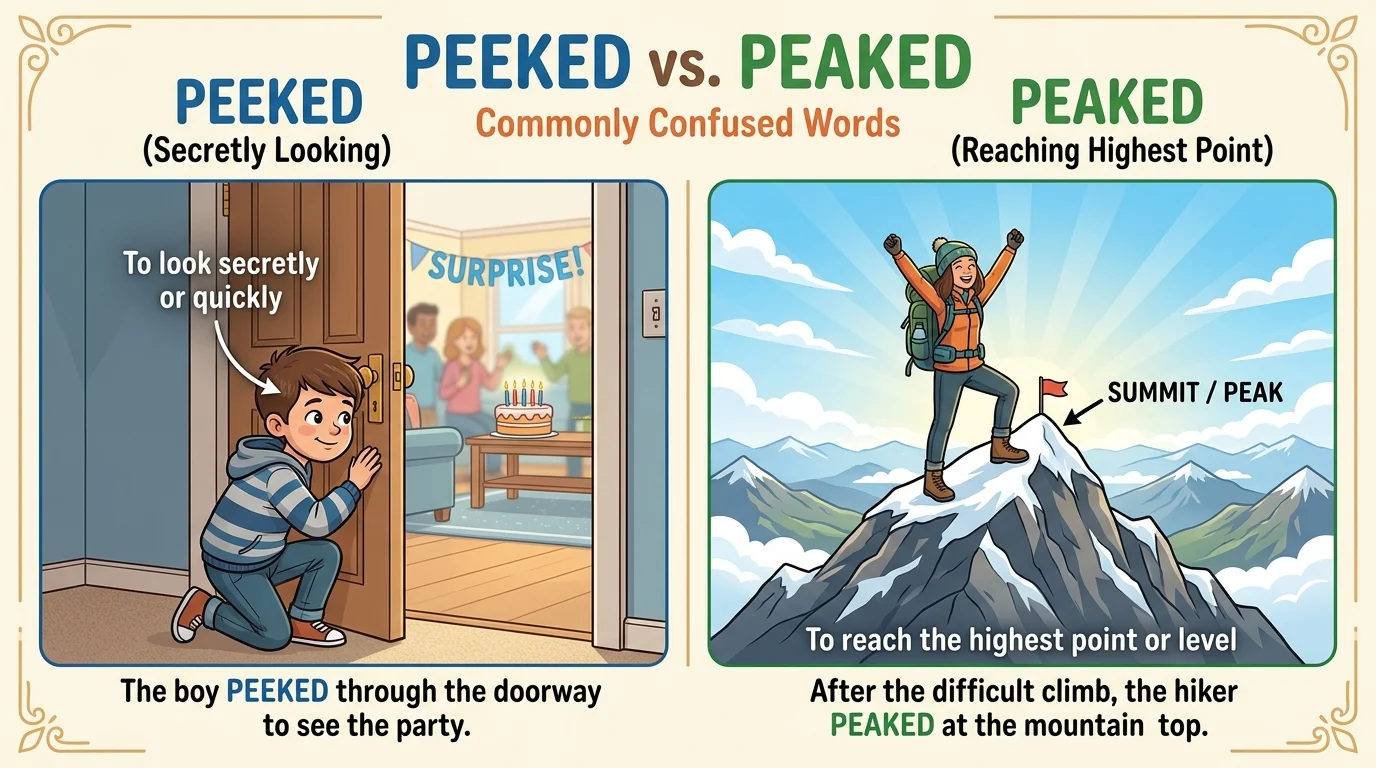 peeked or peaked