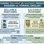 sellable vs saleable