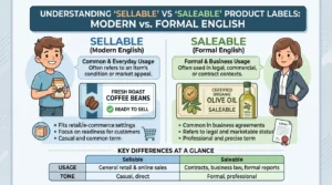 sellable vs saleable