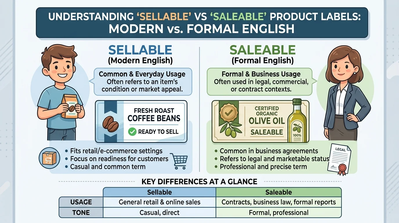 sellable vs saleable