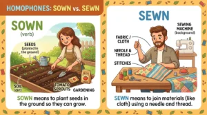 sown or sewn