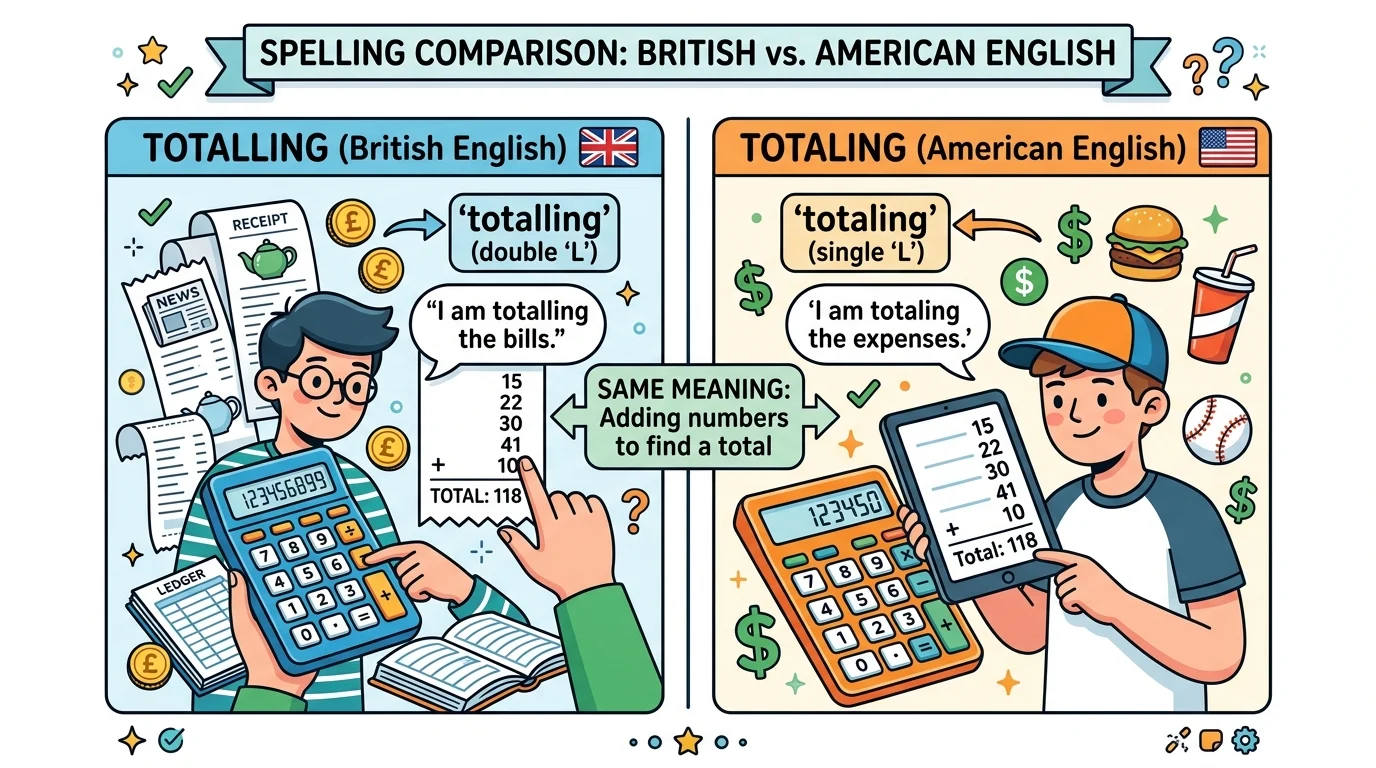 totalling or totaling