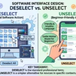 unselect vs deselect