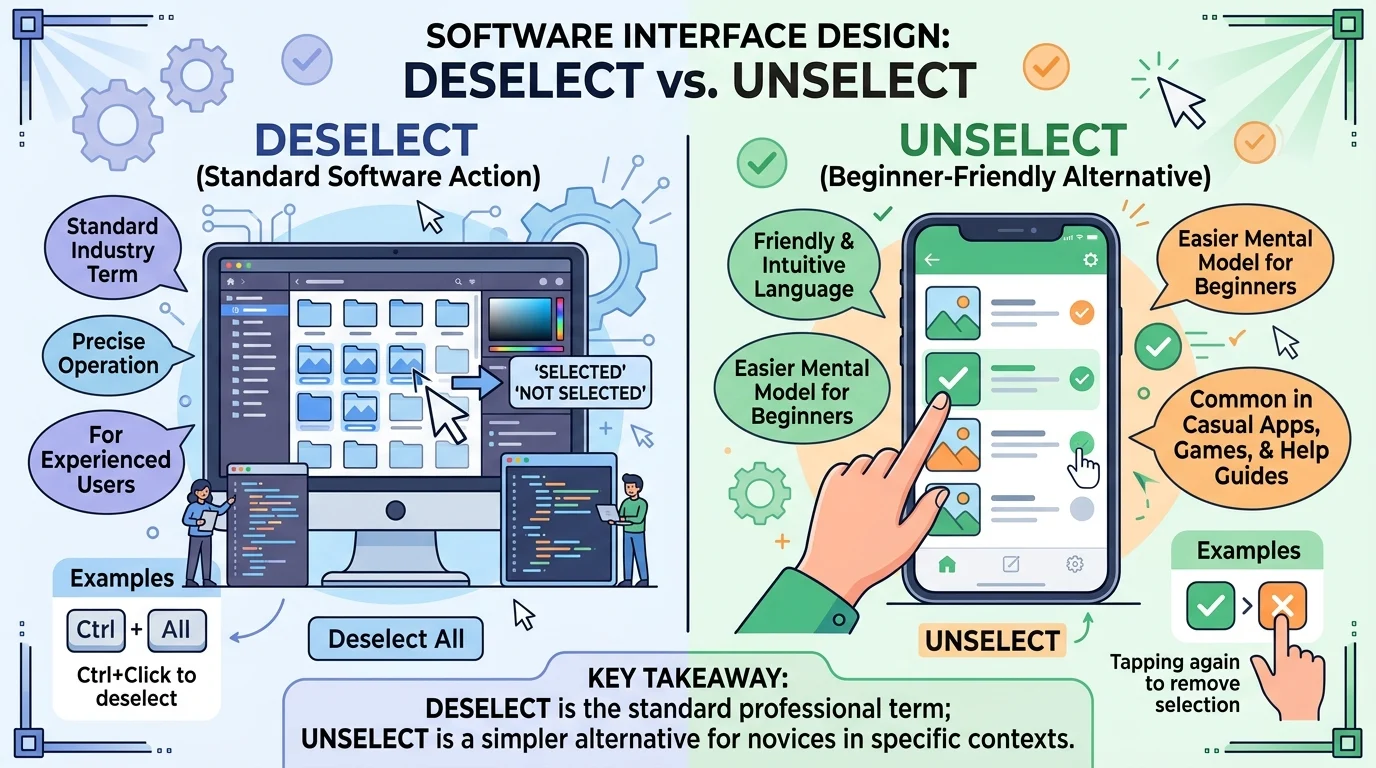 unselect vs deselect